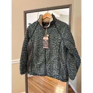 Live Oak Brand Frosted Fleece Full Zip Sweater NWT Size Small‎